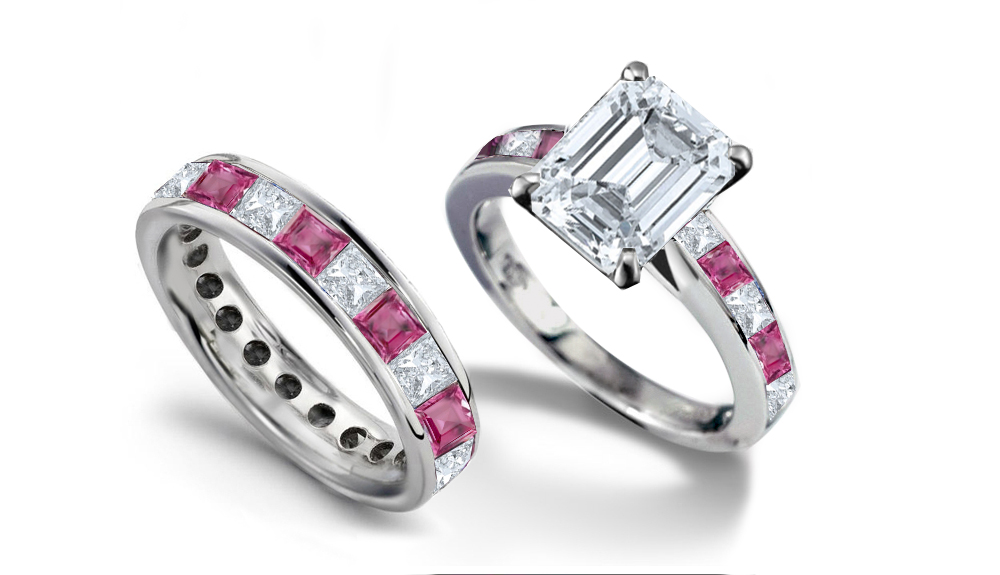 Emerald Heart Diamond Engagement Rings Wedding Rings