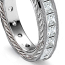 Princess Cut eternity bands are your unique expressions of love, commitment, romance, eternity and other attributes