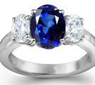 LADIES 14K WHITE GOLD GENUINE SAPPHIRE & DIAMOND RING SZ 7.25 1.50 TCW 