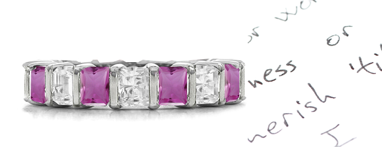 Pink Sapphire Wedding Rings