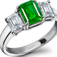 GIA Appraised 14k Gold Emerald Ring with certified Diamonds