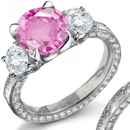 BEWITCHING SOFT PINK KUNZITE MAIN STONE 8.90 CT.SAPPHIRE 925 SILVER RING SZ 7 