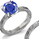 Sapphire Anniversary Ring with Diamonds
