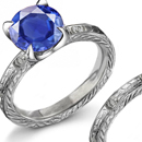 Sapphire Wedding Ring with Diamonds