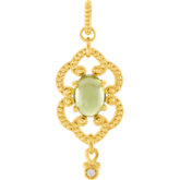Granulated Dangle Pendant for Oval Cabochon 