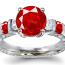 GIA Appraised Ruby Ring with certified Diamonds