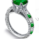 Genuine Emerald Rings with Diamonds