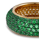 14k yellow gold ring with eemerald