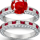 Memento Ruby Diamond Ring in Platinum