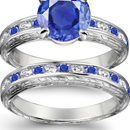 4 CARAT BLUE SAPPHIRE DIAMOND RING WHITE GOLD QUALITY 