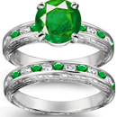 Estate Vintage 14K Yellow Gold Designer Natural Emerald & Diamond Ring 3.7g 
