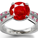 Tanzania Ruby Ring with Diamonds