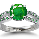 EMERALD & DIAMOND - 14kt RING 