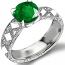 Swiss Lab: Genuine Emerald and Diamond Ring with Emerald Birefringence 0.0075 Dichroism Bluish Green
Source Muzo Columbian Emerald