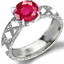 Fine
Art Collector Ruby Antique Ring with 2.75 carats fine Burma Rubies