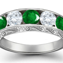 The round brilliant looks classic in simple settings and blends harmoniously with elaborate rings