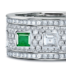 emerald wedding bands, emerald rings