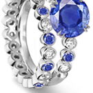 NEW! Blue Sapphire & Russian Amber Heart .925 Sterling Silver Ring Sizes 5 6 7 8 9