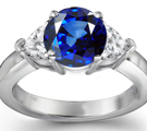 10K Sapphire Diamond Ring