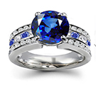 Burma Sapphire Ring with Diamonds