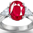 Oval Ruby Pears Diamond Ring Expressive & Meaningful