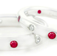 Diviniti 14-Karat White Gold Created
Rubyand Diamond Ring