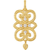 Granulated Dangle Pendant for Round Stone