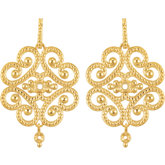Granulated Earrings for Round Stone