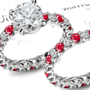 Ruby Birthstone Ring with Diamonds