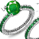 Zambian Emerald Ring with Diamonds