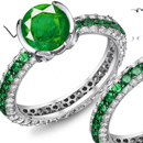 Brazalian Emerald Ring with Diamonds