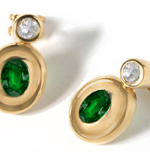 Diamond & Emerald Earrings