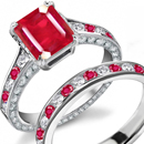 Crimson Red Estate Ruby Jewelry, Antique Ruby Rings