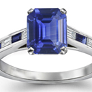 GIA Estate 6.04 ct UNHEATED Blue Sapphire Diamond 14k White Gold Engagement Ring 