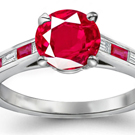 Ruby Eternity Ring with Diamonds