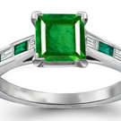 genuine emerald eternity ring in platinum