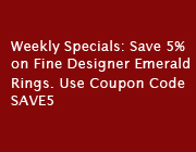 Weekly Specials -Designer Emerald Rings Coupons
