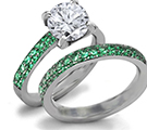 Columbian Emerald Ring with Diamonds