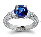 Cullinan Diamond Ring with Burma Sapphires