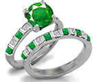 Edwardian Emerald Ring with Diamonds