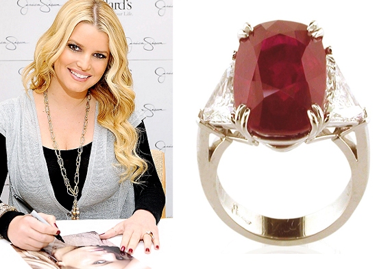 Jessica Simpsons Ruby Engagement Ring