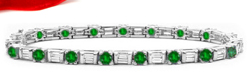 Diamond & Emerald Bracelets