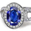 Diamond Sapphire Engagement Ring