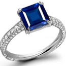 Mens Antique Sapphire Ring