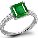 22k Gold Emerald Engagement

Ring 
in German Ring Size 19