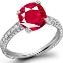 14K Yellow Gold Flush Setting Ruby Ring