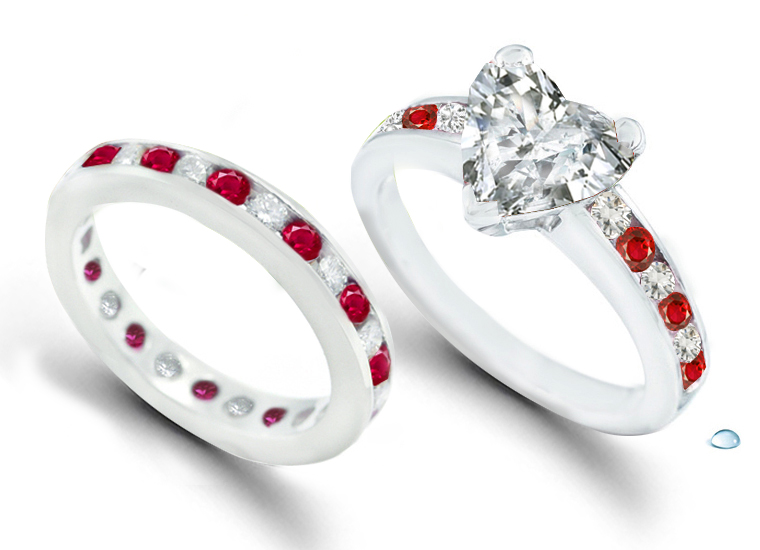 Ruby ring wedding band