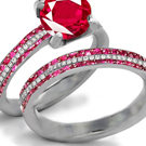 Ceylon Ruby Ring with Diamonds