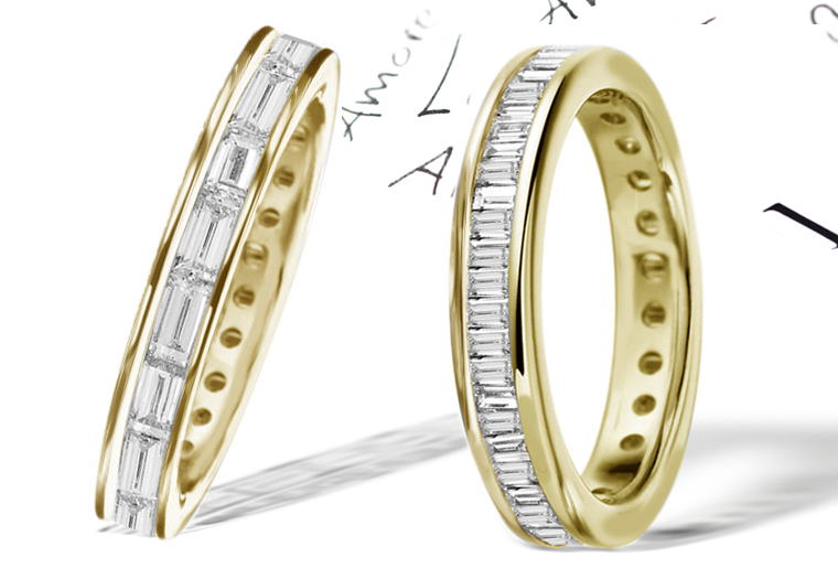 To View 14k White and Yellow Gold Diamond Eternity Rings Click Here