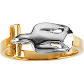 Dove with Cross Ring